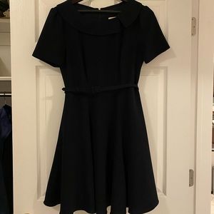 Gal Meets Glam Fit and Flare Navy Dress w/ Belt